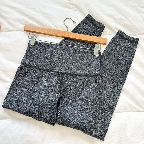 Lululemon Wunder Under High Rise Luxtreme Leggings Size 6 Black Gray 25” Tight - Picture 4 of 7